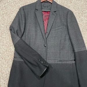 John Varvatos sports coat with leather accents.